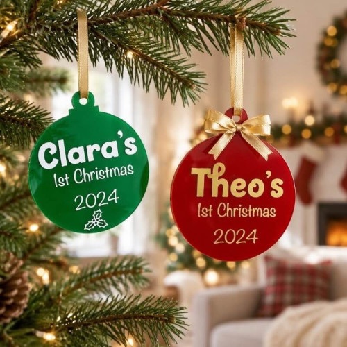 1st Christmas Personalised Bauble 