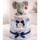 Blue Elephant Nappy Cake