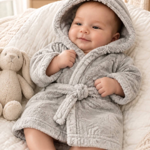 Personalised Baby Hooded Robe 