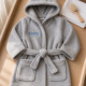Personalised Grey Baby Dressing Gown