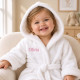 Personalised White Baby Dressing Gown