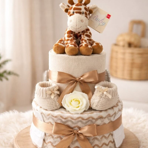 Bing Giraffe Nappy Cake