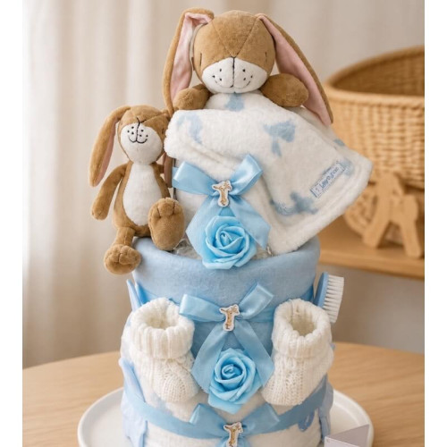 Blue Comforter Nappy Cake