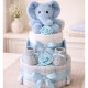 Blue Safari Elephant Nappy Cake