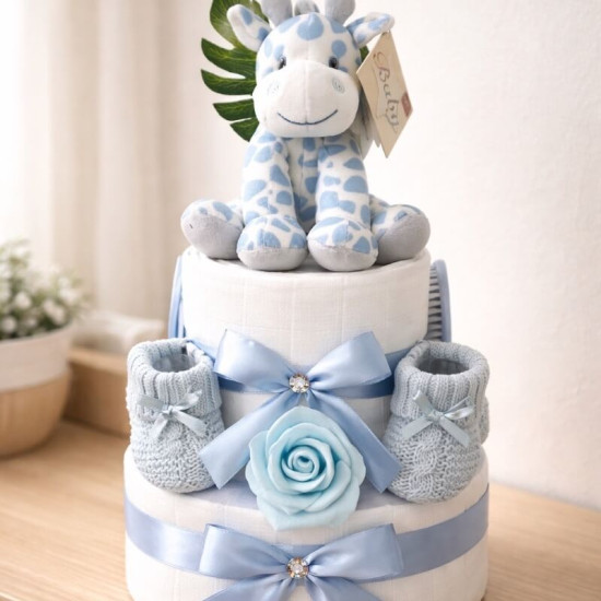 Blue Safari Nappy Cake Blue Safari Nappy Cake