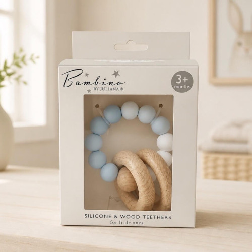 Bambino Blue Silicone Teether 