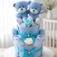 Blue Twins Nappy Cake