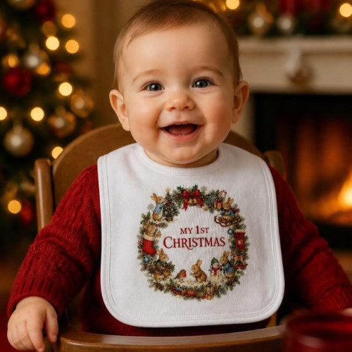 Bunny 1st Christmas Bib