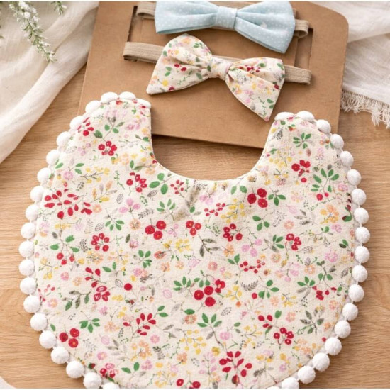 Personalised Floral Bib Set Personalised Floral Bib Set
