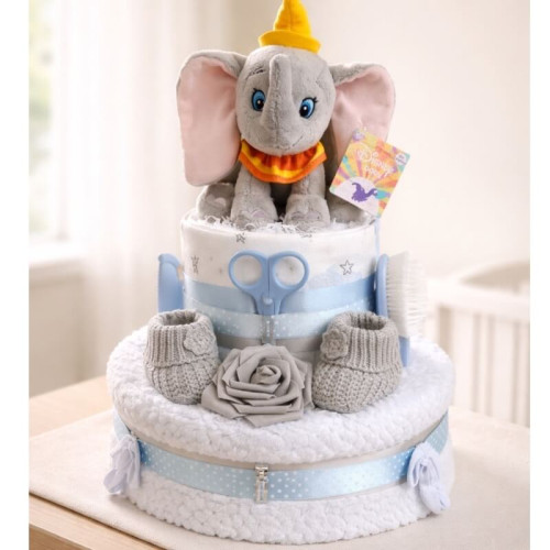 Dumbo Blue Nappy Cake