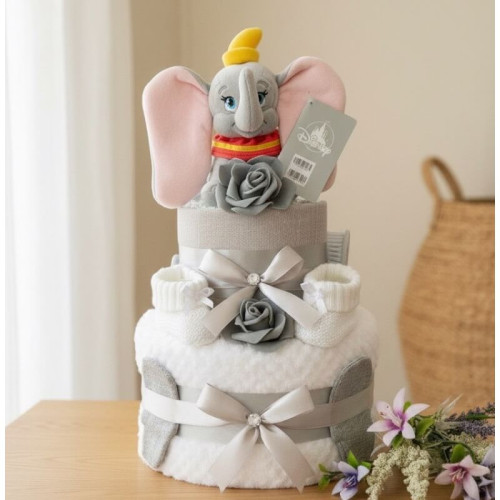 Dumbo White Nappy Cake