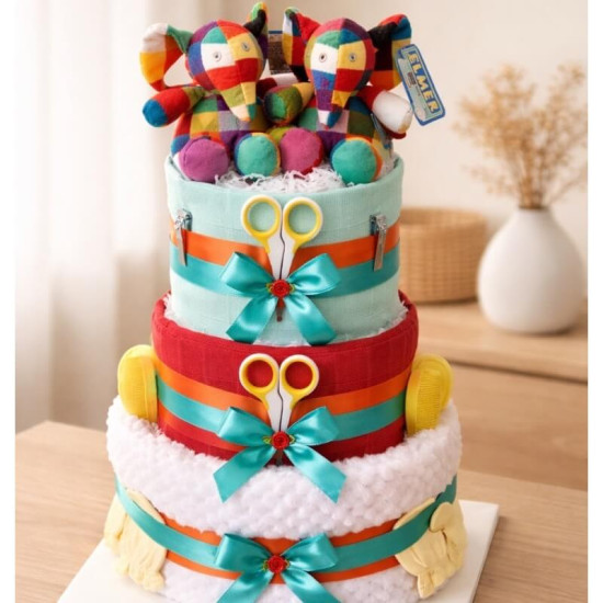 Elmer Twins Nappy Cake Elmer Twins Nappy Cake