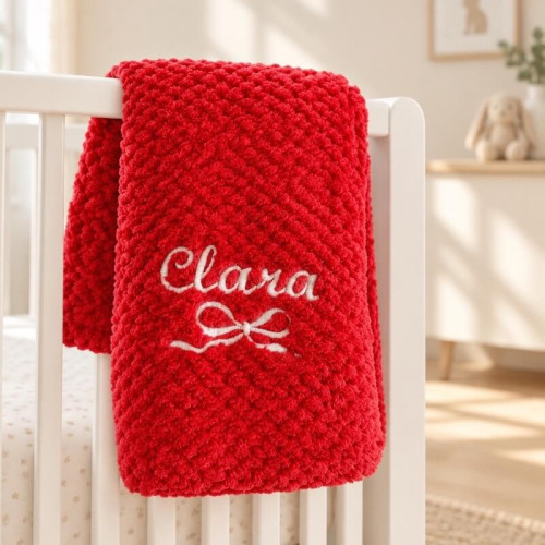 Embroidered Baby Pram Blanket 