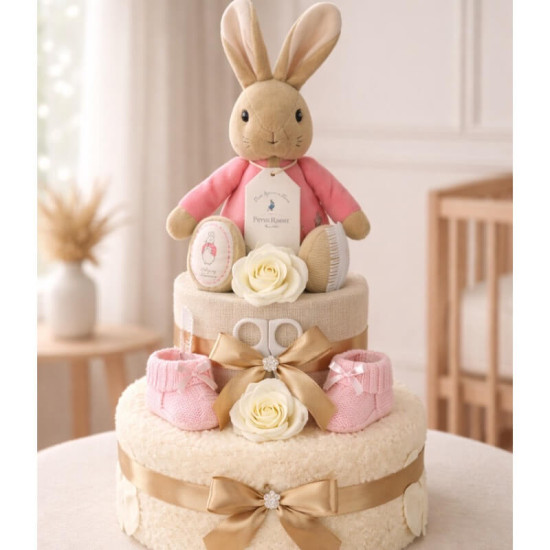 Flopsy Pink Nappy Cake