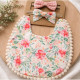 Personalised Floral Bib Set Personalised Floral Bib Set