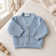 Blue Personalised Embroidered Cardigan 