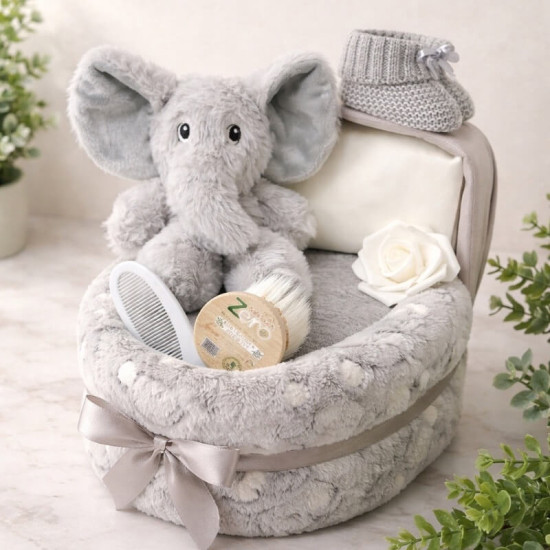 Grey Elephant Nappy Crib Grey Elephant Nappy Crib