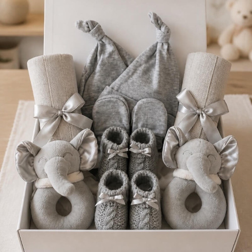 Grey Elephant Twins Hamper