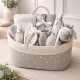 Grey Stars Filled Nappy Caddy Grey Stars Filled Nappy Caddy