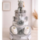 Grey Zebra Nappy Cake