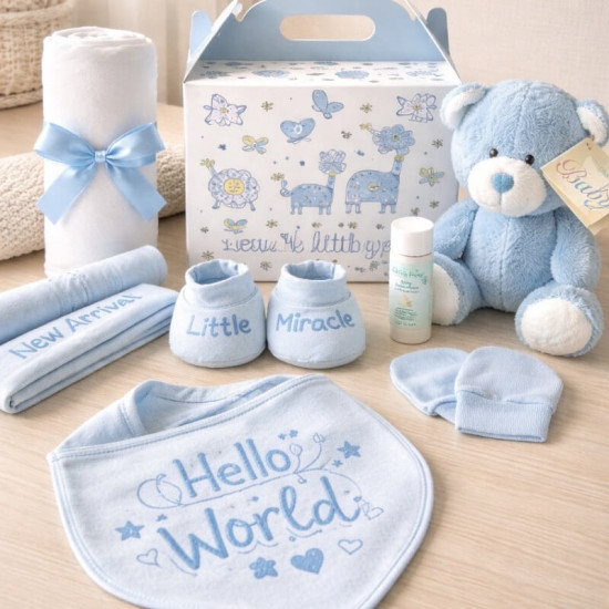 Hello World Blue Hamper Hello World Blue Hamper