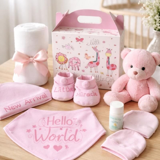 Hello World Pink hamper