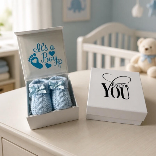It’s A Boy Gender Reveal Announcement Booties
