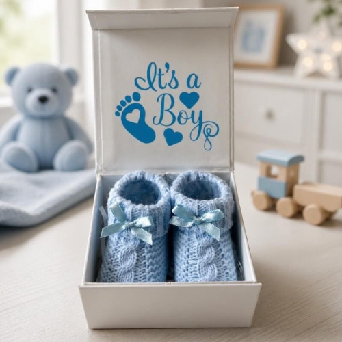 It’s A Boy Gender Reveal Announcement Booties