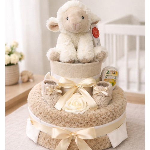 Lamb Baby Nappy Cake