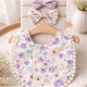 Personalised Floral Bib Set Personalised Floral Bib Set