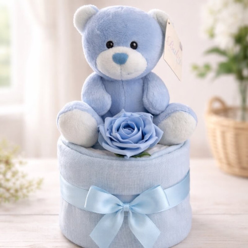 Mini Nappy Cake Blue Ted