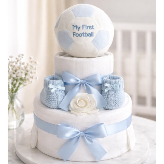 Nappy Cake Blue Football Nappy Cake Blue Football