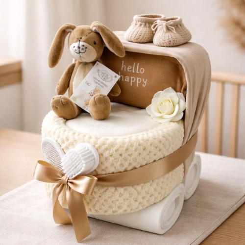 Nappy Cake Pram Rabbit