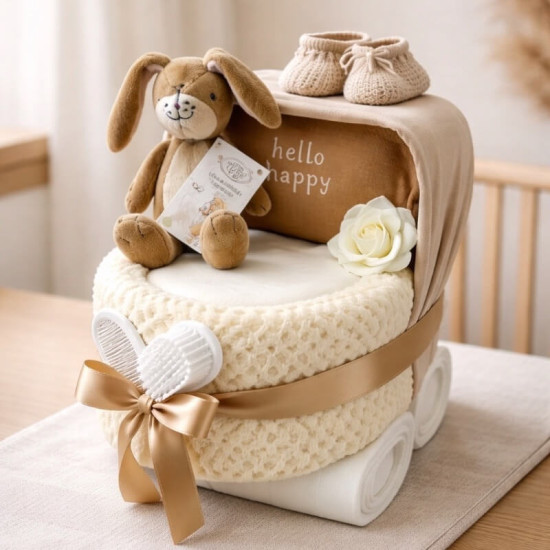 Nappy Cake Pram Rabbit