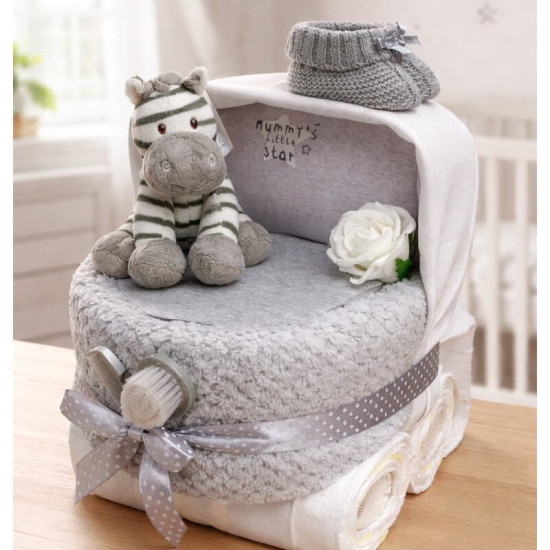 Nappy Cake Pram Zebra