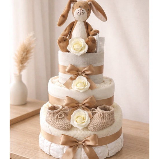 Nutbrown Hare Nappy Cake