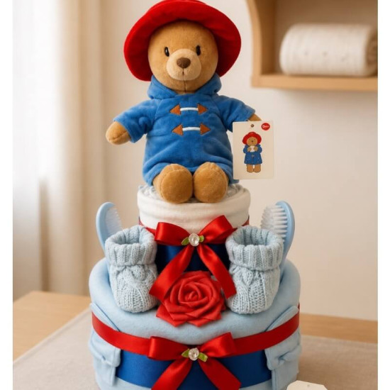 Paddington Blue Nappy Cake Paddington Blue Nappy Cake