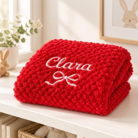 Embroidered Baby Pram Blanket 