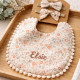 Personalised Floral Bib Set Personalised Floral Bib Set