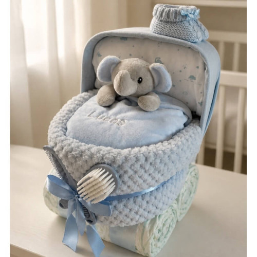 Personalised Nappy Cake Pram