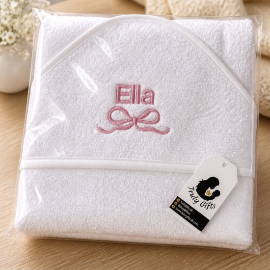 Personalised White Hooded Towel Personalised White Hooded Towel
