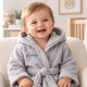 Personalised Grey Baby Dressing Gown