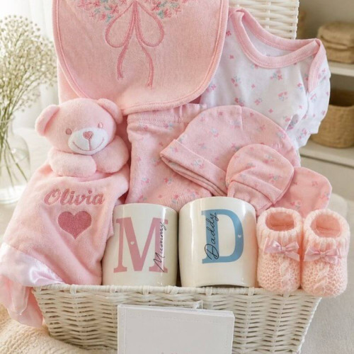 Pink Bow Baby Hamper