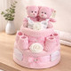 Pink Twins Nappy Cake