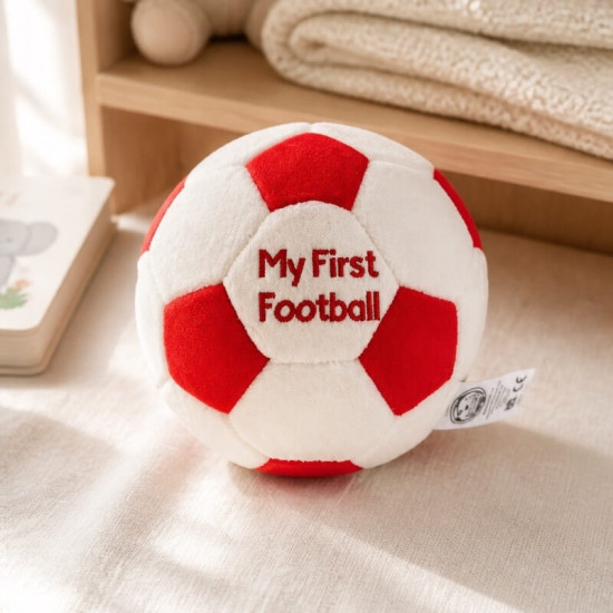Red First Football Rattle