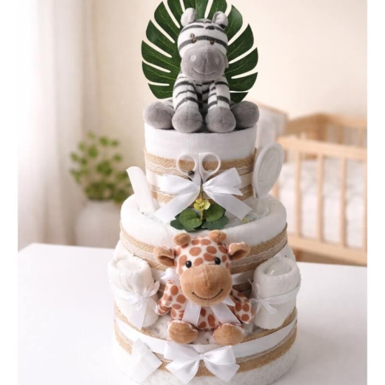 Safari Boho Nappy Cake