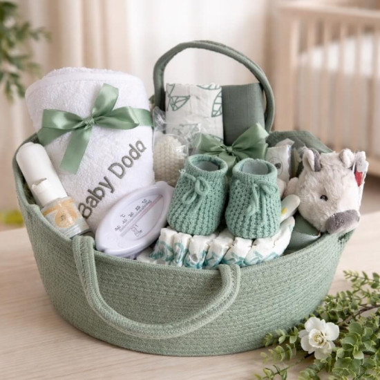 Sage Filled Nappy Caddy