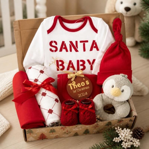 Personalised Baby Christmas Box
