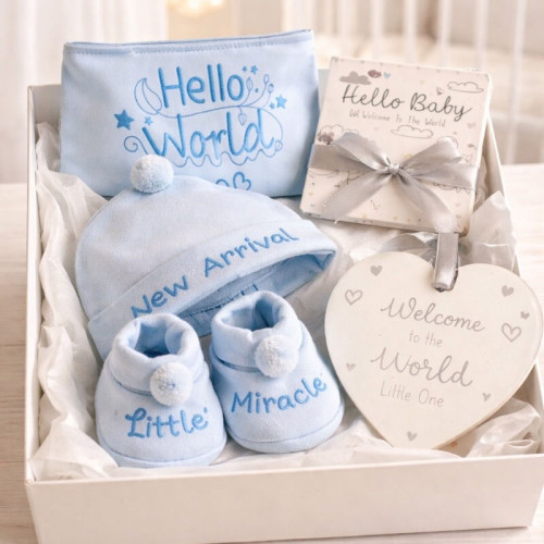 Small Blue Baby Hamper