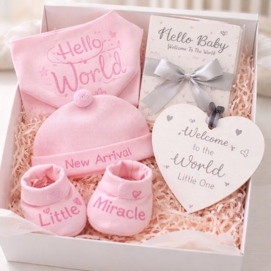Small Pink Baby Hamper